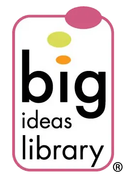 The Big Ideas Library logo Books designed by Ned Hoste of the Big Ideas Collective