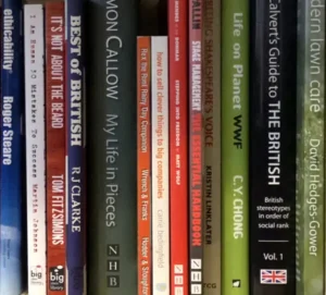 A few of the books designed by Ned Hoste